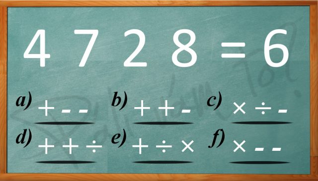 Doplň matematické znamienka