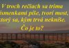 Tri reči a tri písmenká